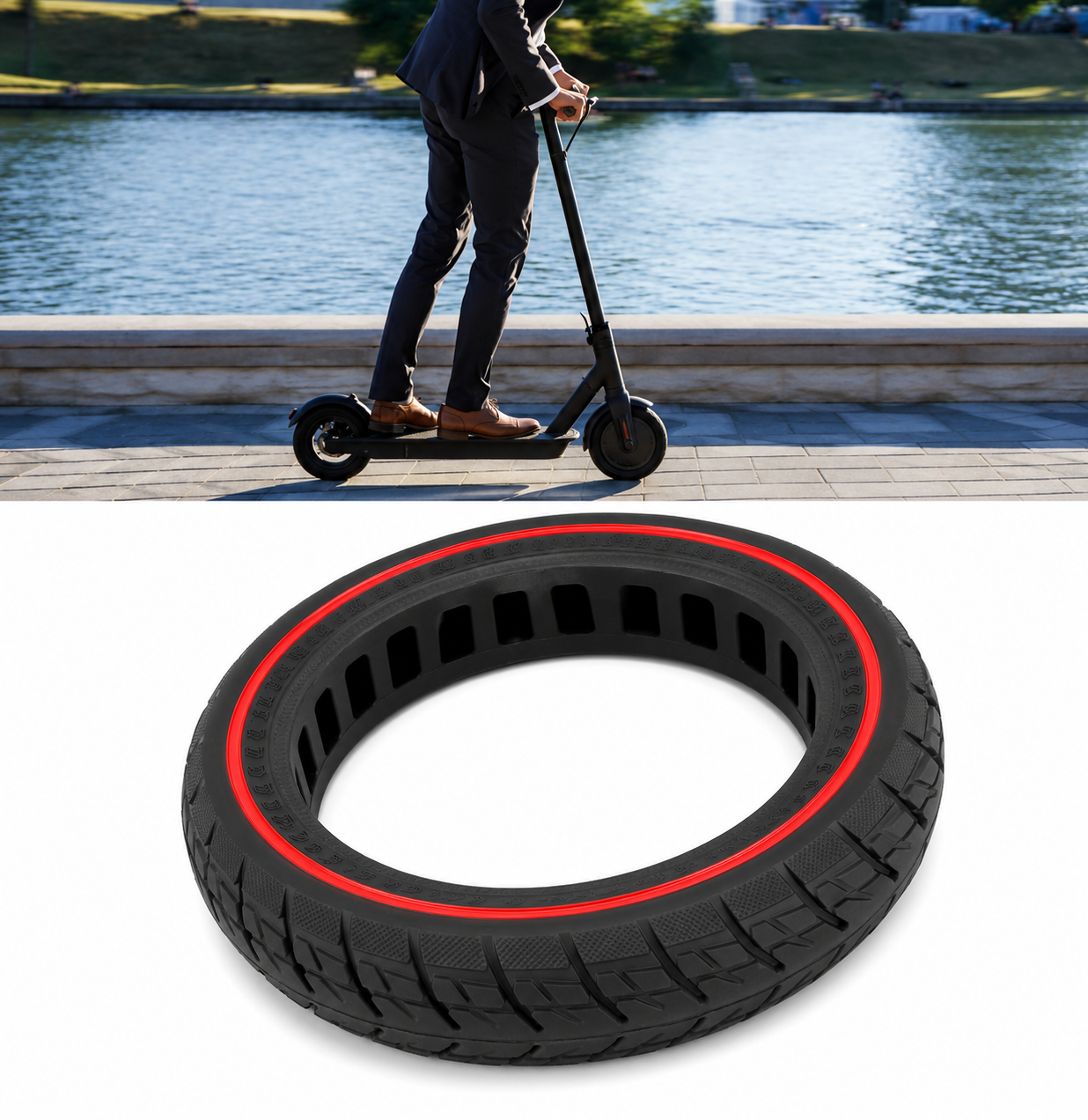 Pneu solide pour scooter électrique Xiaomi M365, 1s, Pro 2, 8.5 pouces