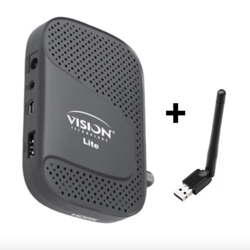 Récepteur Vision Lite Avec Clé wifi + 4 Abonnements