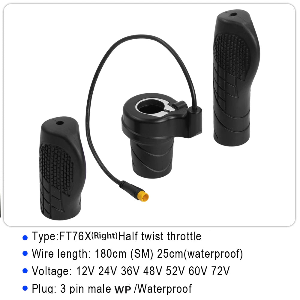 Poignée d’accélérateur 76X demi étanche pour vélo électrique