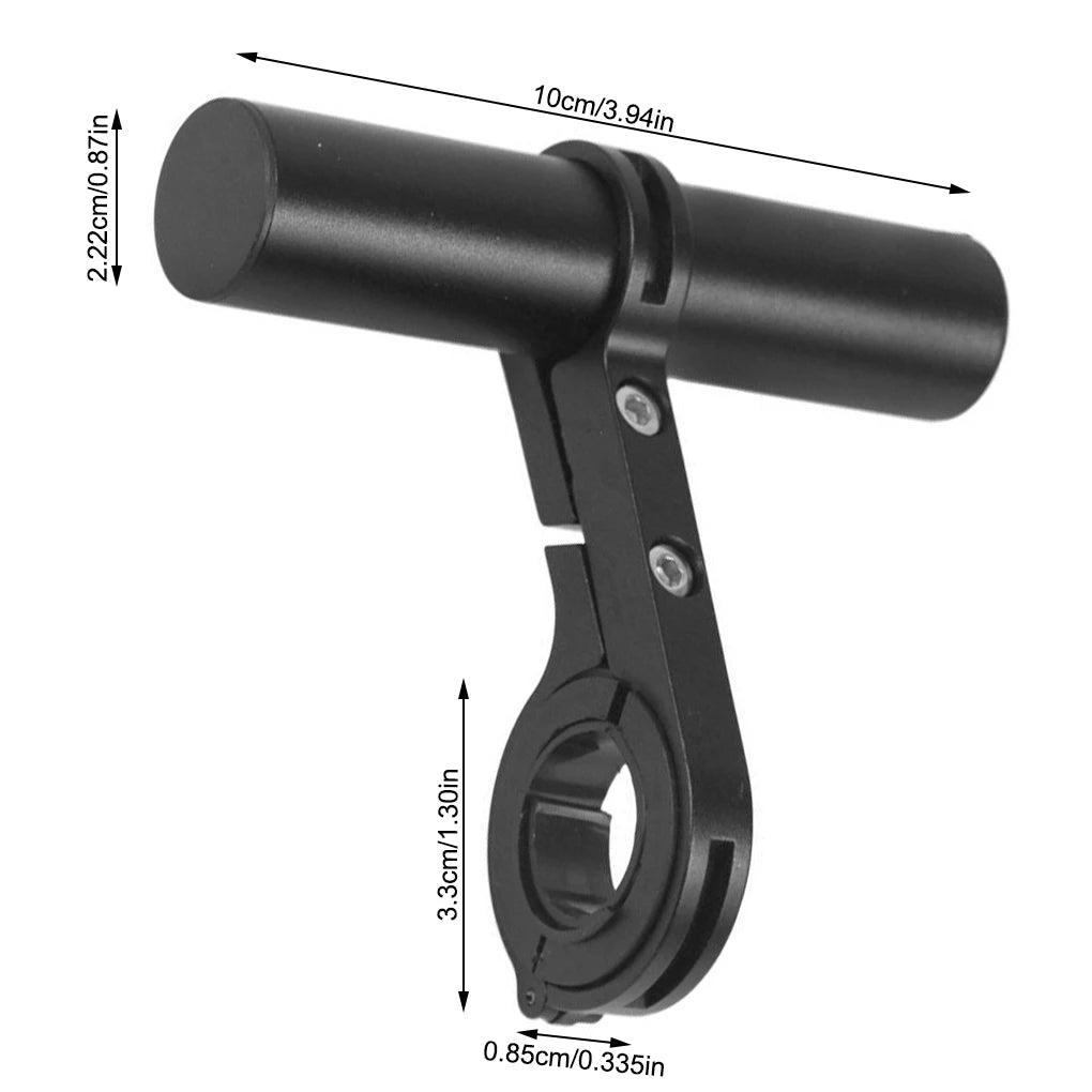 Rallonge de guidon de montagne, guidon, phare, compteur de vitesse, adaptateur de support, scooter, alliage d’aluminium noir